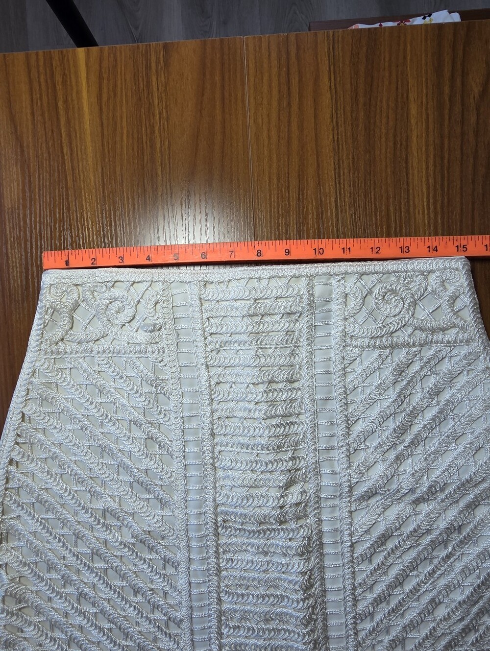 H&M Ivory Embroidered Openwork Mini Skirt 12 Boho Coquette Bridal - Picture 10 of 10